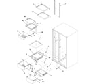 Kenmore 59657019600 refrig shelves & crispers diagram