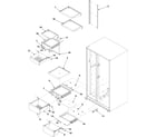 Kenmore 59657059600 refrig shelves & crispers diagram