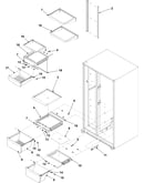 Refrig shelves & crispers