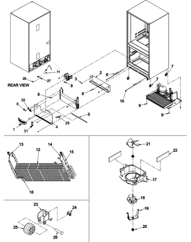 Evaporator area & rollers
