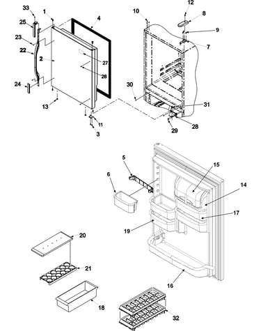 Refrigerator door
