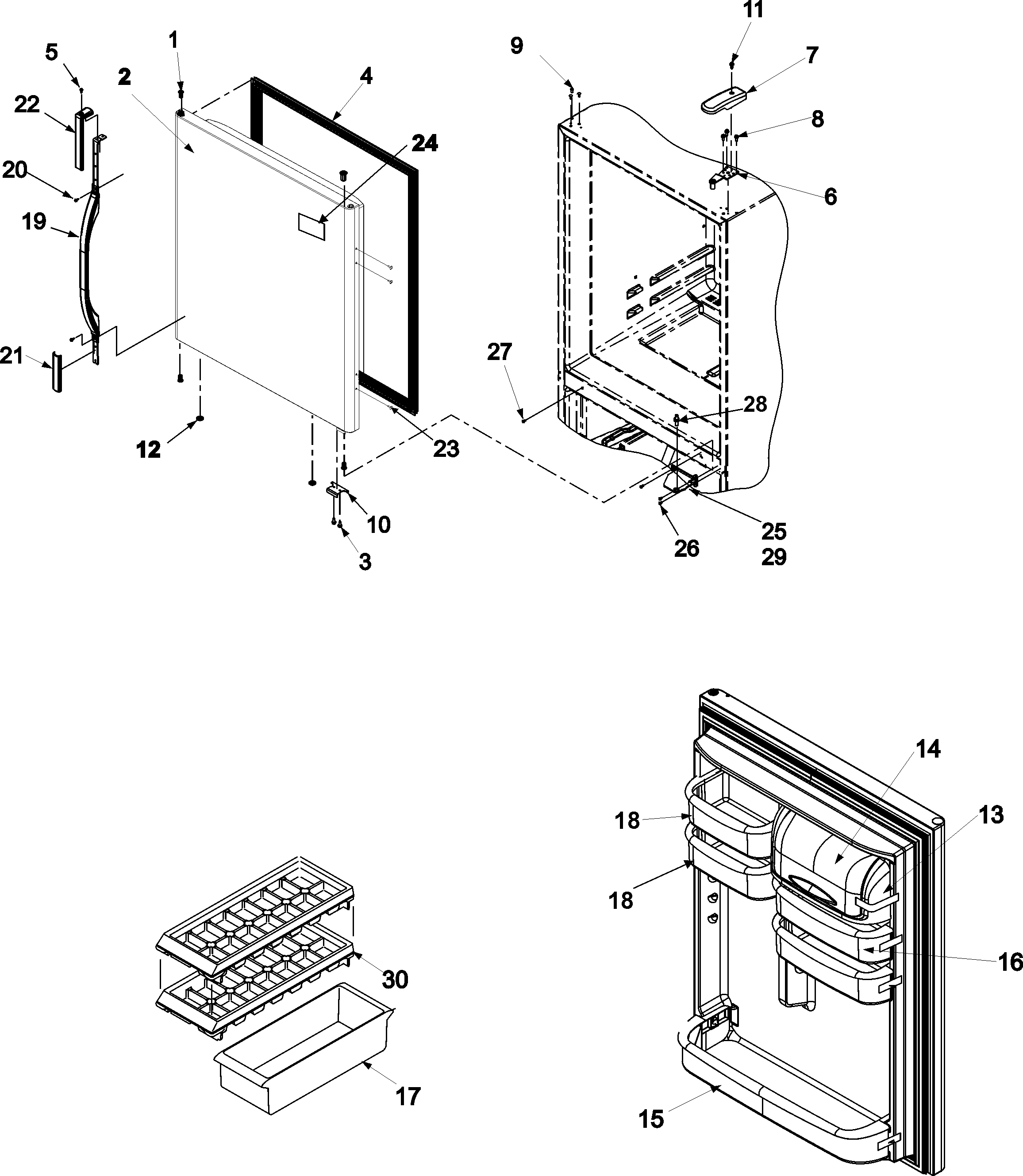 Refrigerator door