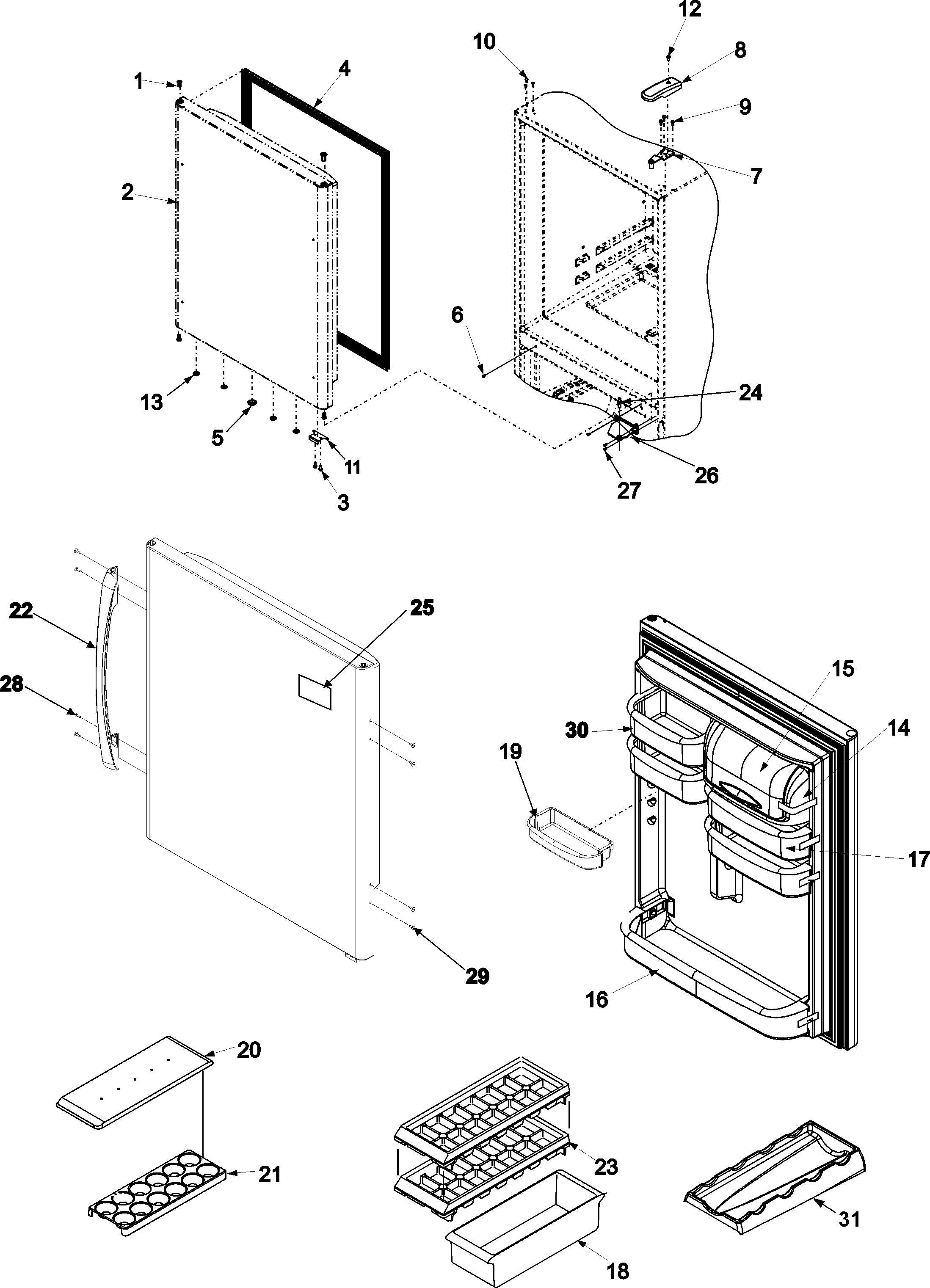 Refrigerator door