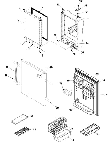 Refrigerator door