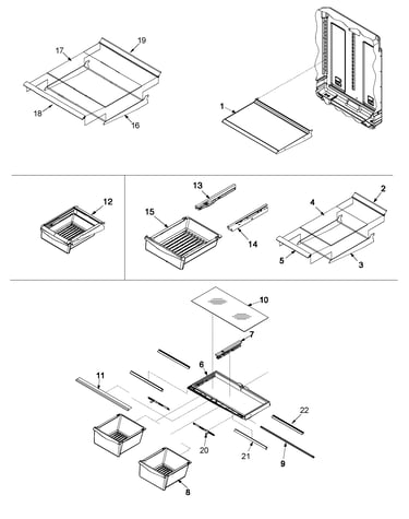 Refrigerator shelving