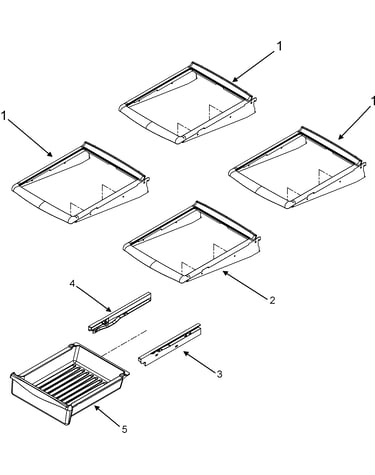 Refrigerator shelves