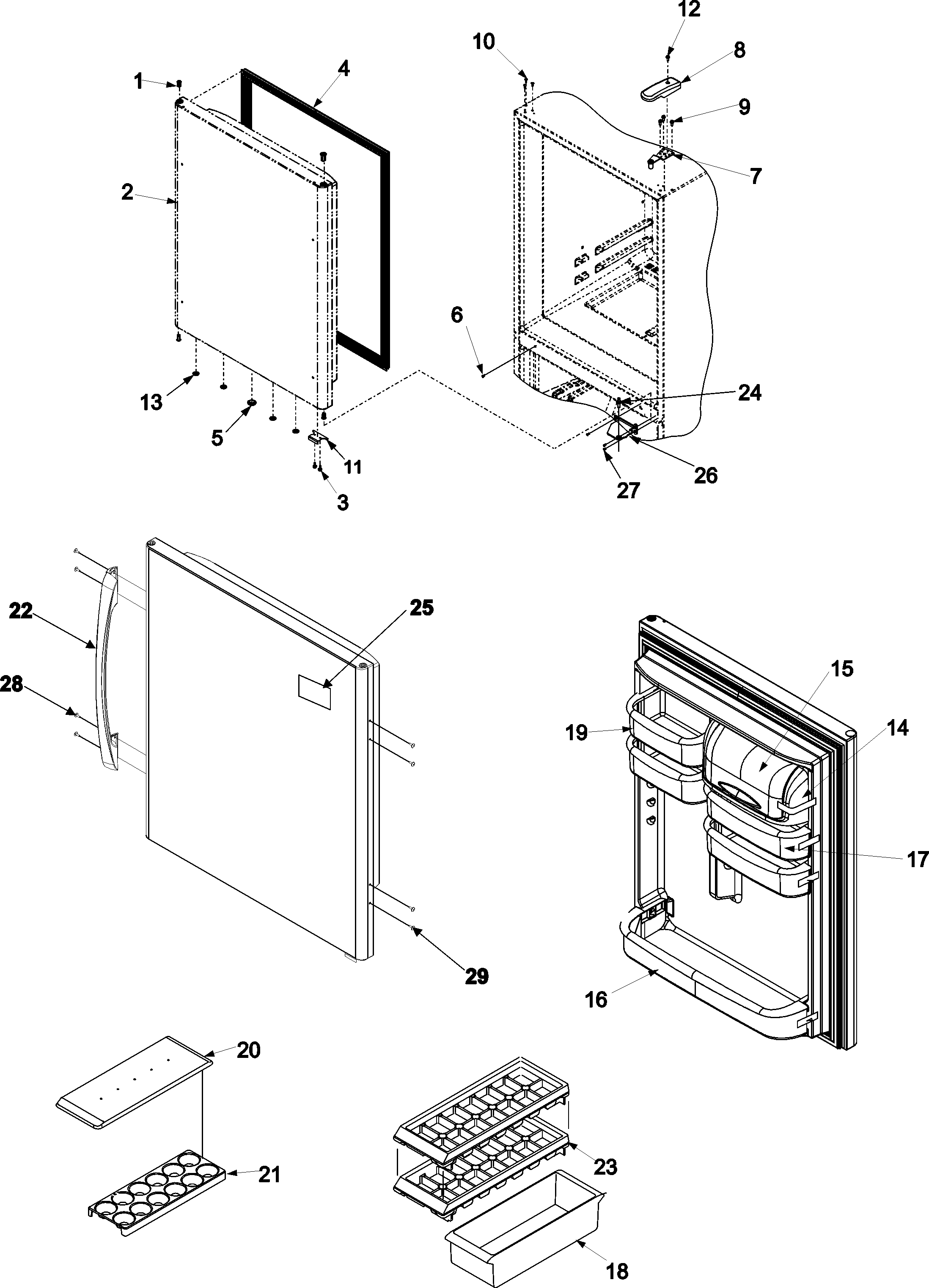 Refrigerator door