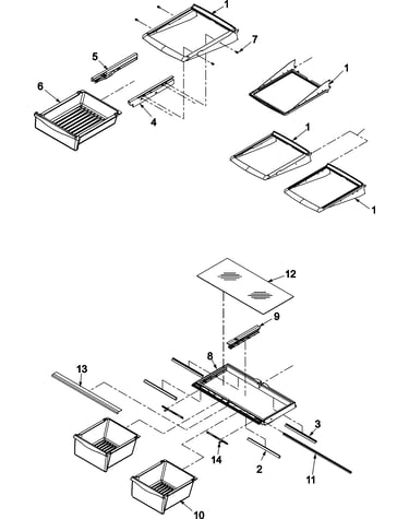 Refrigerator shelving