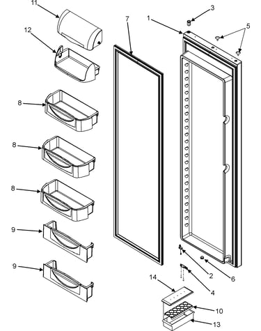 Refrigerator door