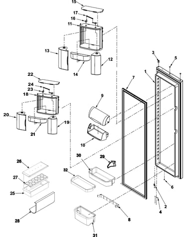 Refrigerator door