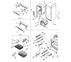 Amana GB2026PEKB interior cabinet/toe grille/frz shelves diagram