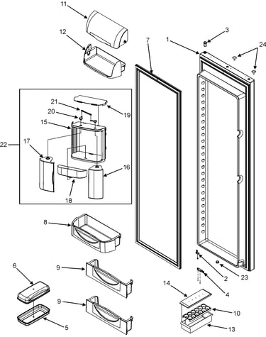 Refrigerator door