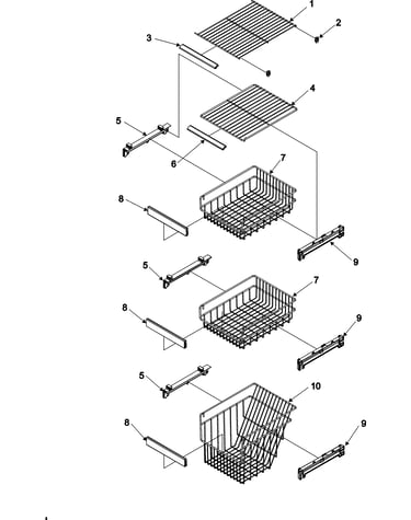 Freezer shelves