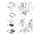 Jenn-Air JFC2089HPF interior cabinet/toe grille/frz shelves diagram