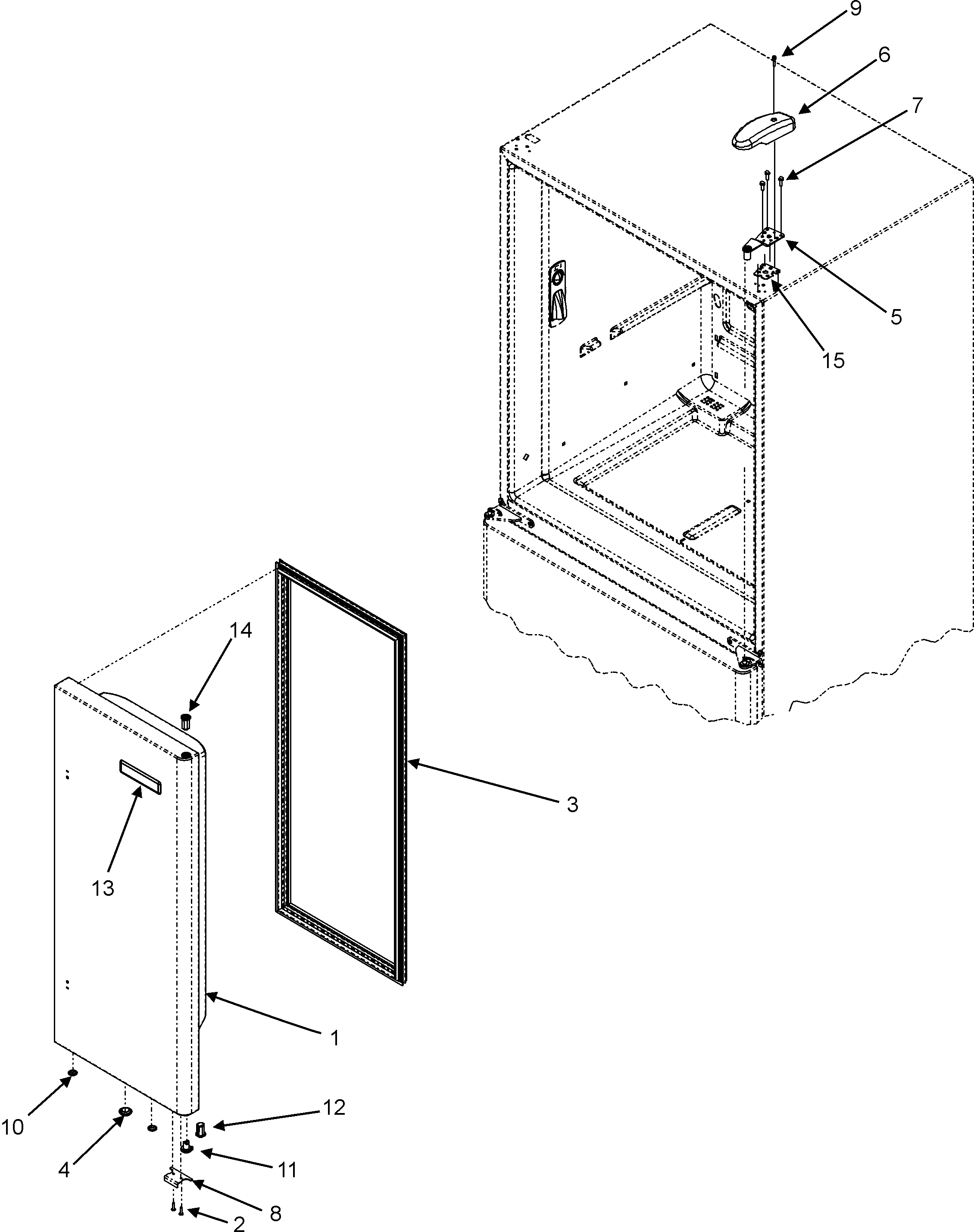 Right refrigerator door