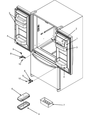 Ref dr storage & center hinges