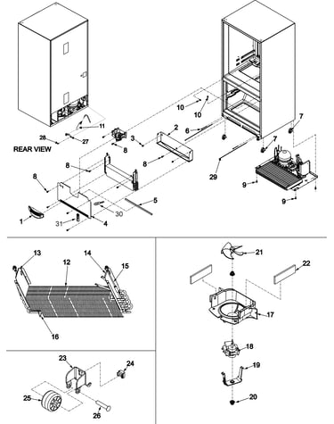 Evaporator area & rollers