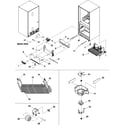 Jenn-Air JBR2088HES evaporator area & rollers diagram