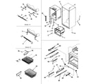 Maytag MBF2262HEW interior cabinet/toe grille/frz shelves diagram