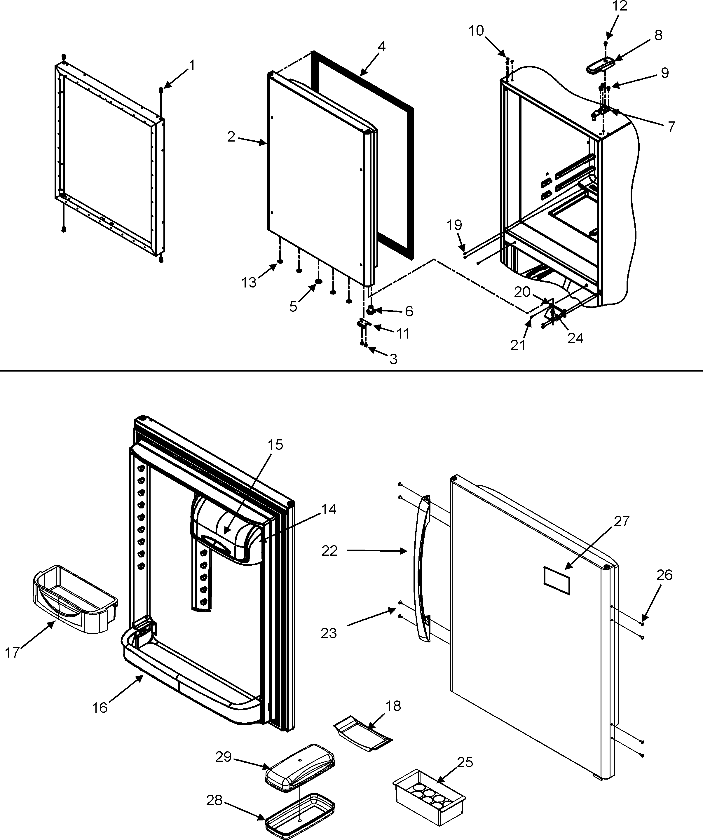 Refrigerator door