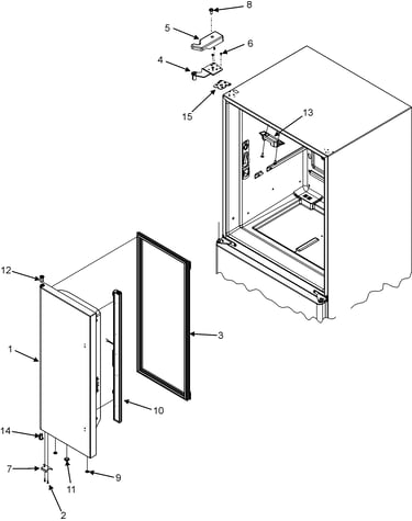 Left refrigerator door