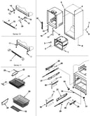 Interior cabinet/toe grille/frz shelves