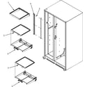 Jenn-Air JCD2297KEF refrigerator shelves diagram