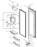 Refrigerator door (gc2227hek3/5/9)
