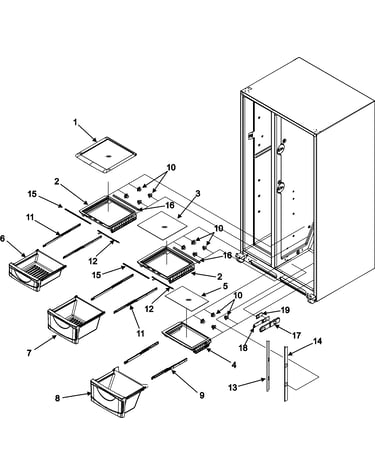 Crisper assembly (gc2227hek3/5/9)