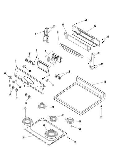 Control panel/top assembly