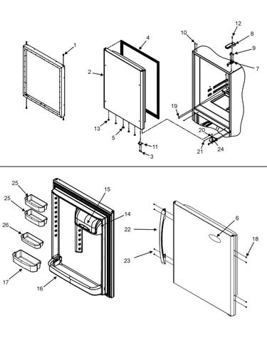 Refrigerator door