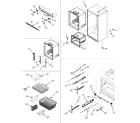 Crosley CB19G7B interior cabinet/toe grille/frz shelves diagram