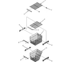 Maytag MZD2666KEW freezer shelves diagram