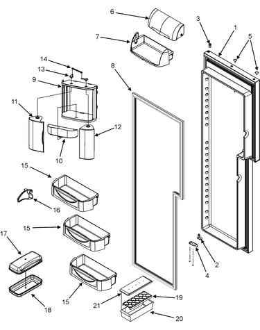 Refrigerator door
