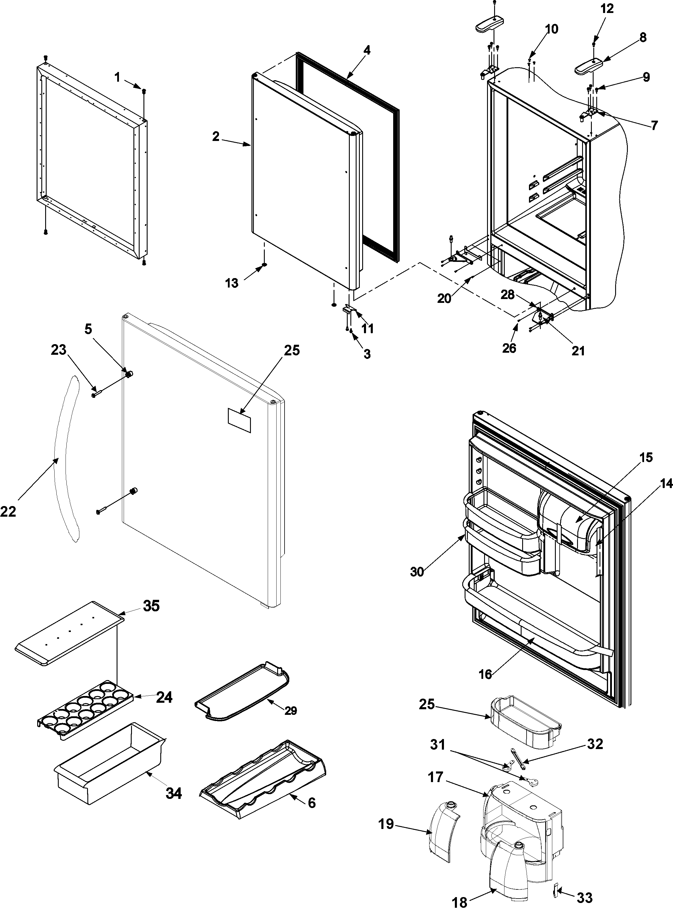 Refrigerator door