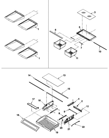 Refrigerator shelving