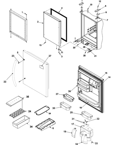 Refrigerator door
