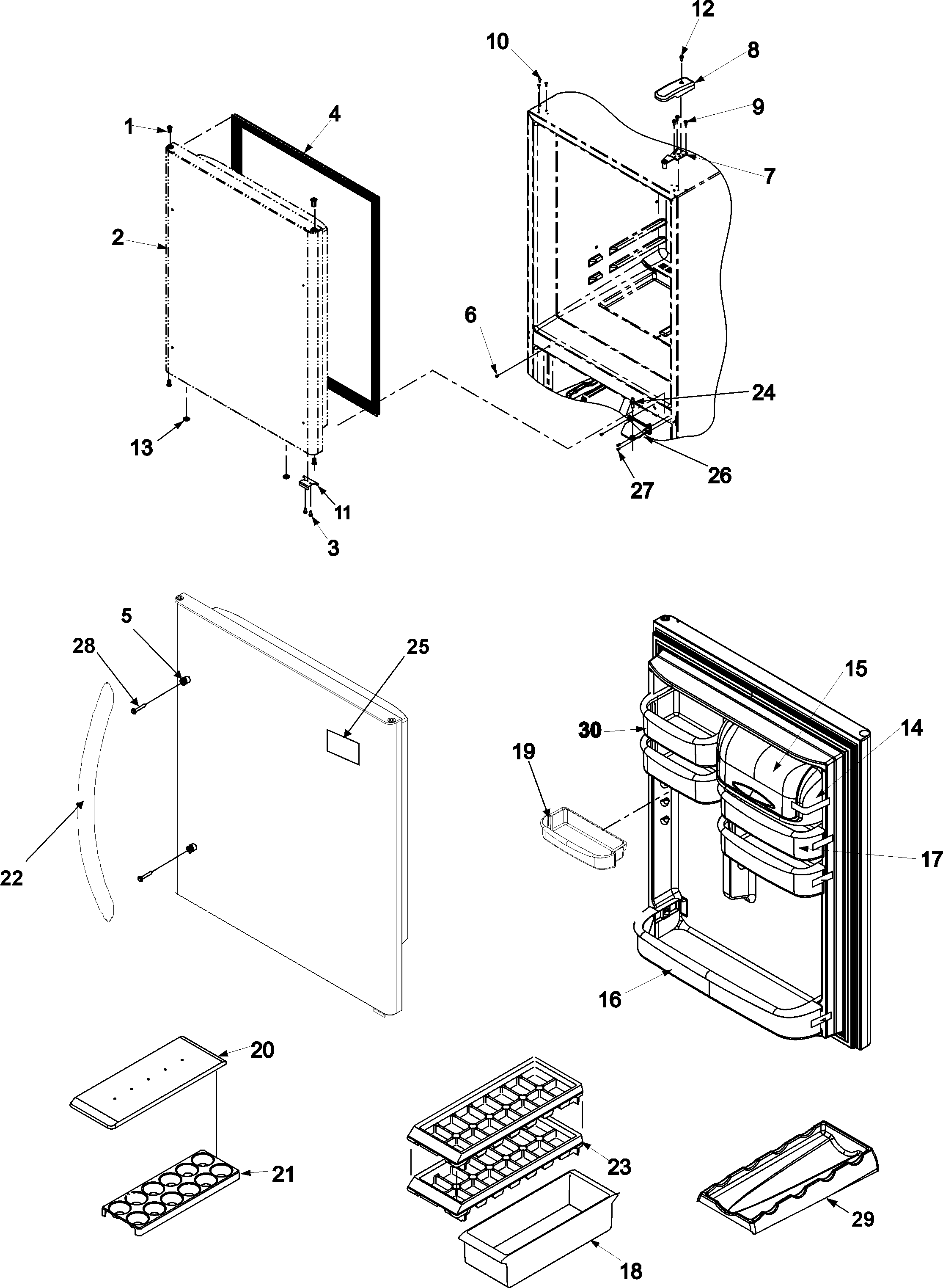 Refrigerator door