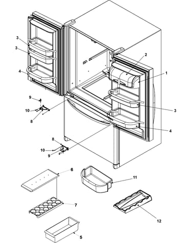 Ref dr storage & center hinges