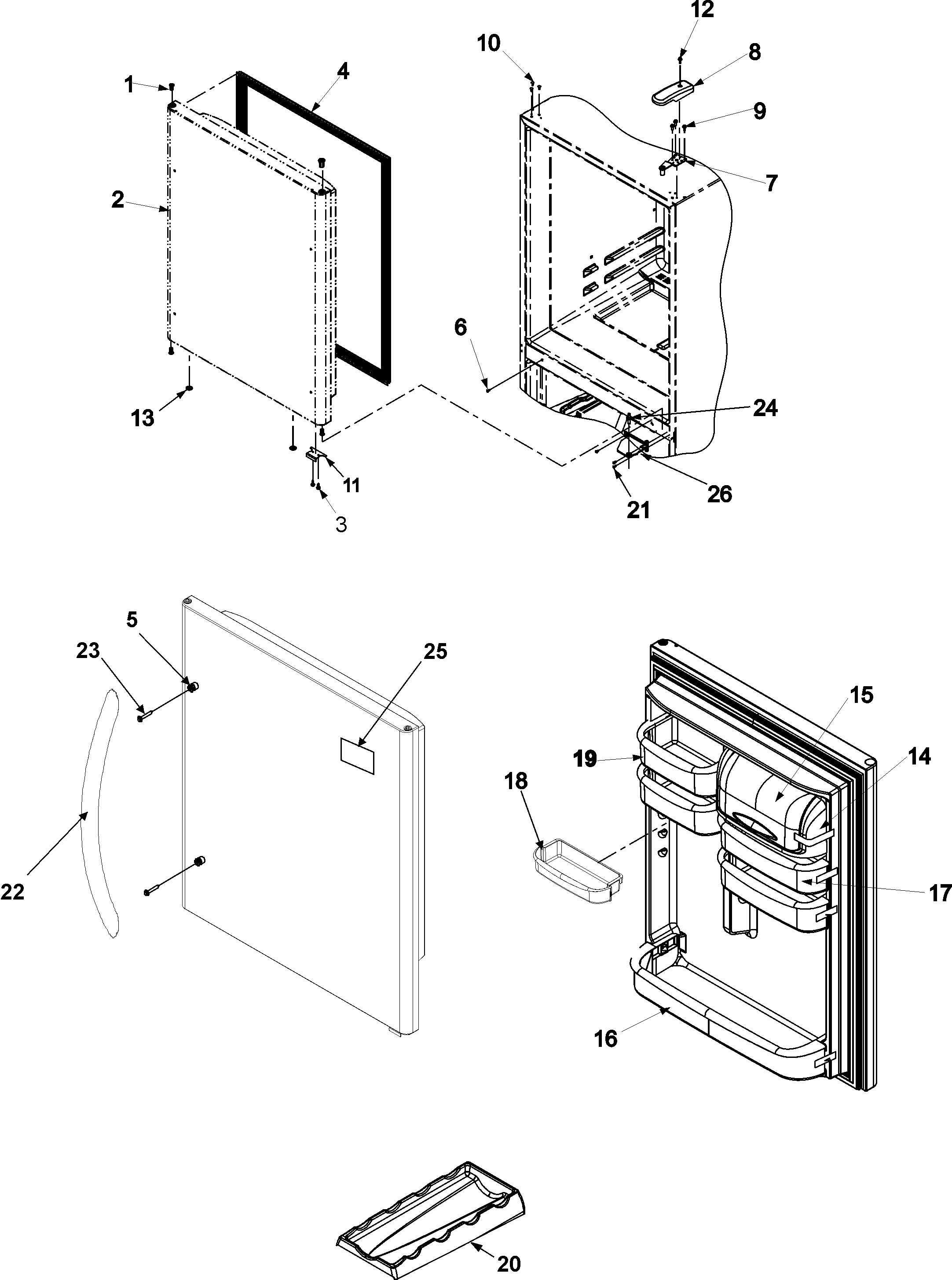 Refrigerator door