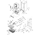Amana ABL1927FES0 interior cabinet & freezer shelving diagram