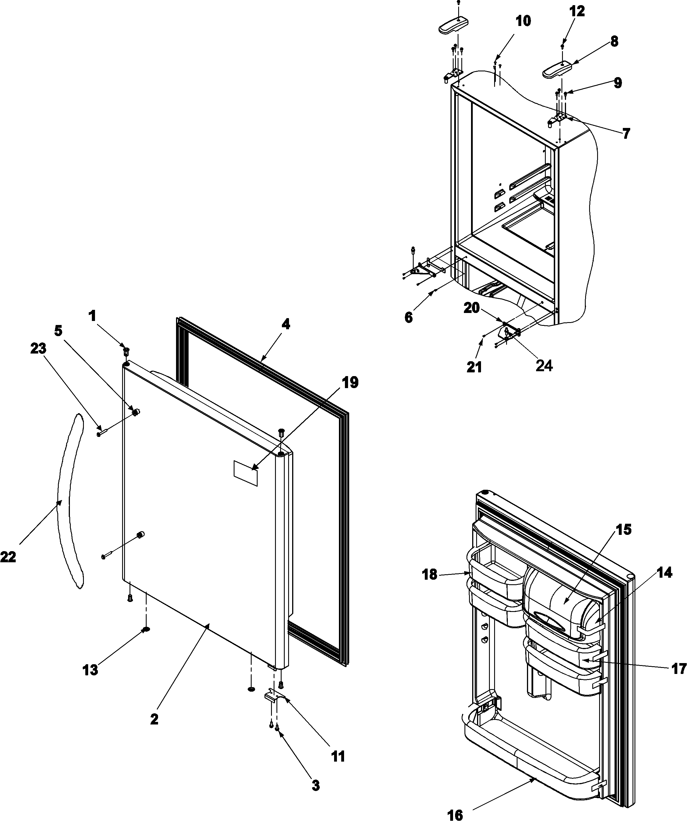 Refrigerator door