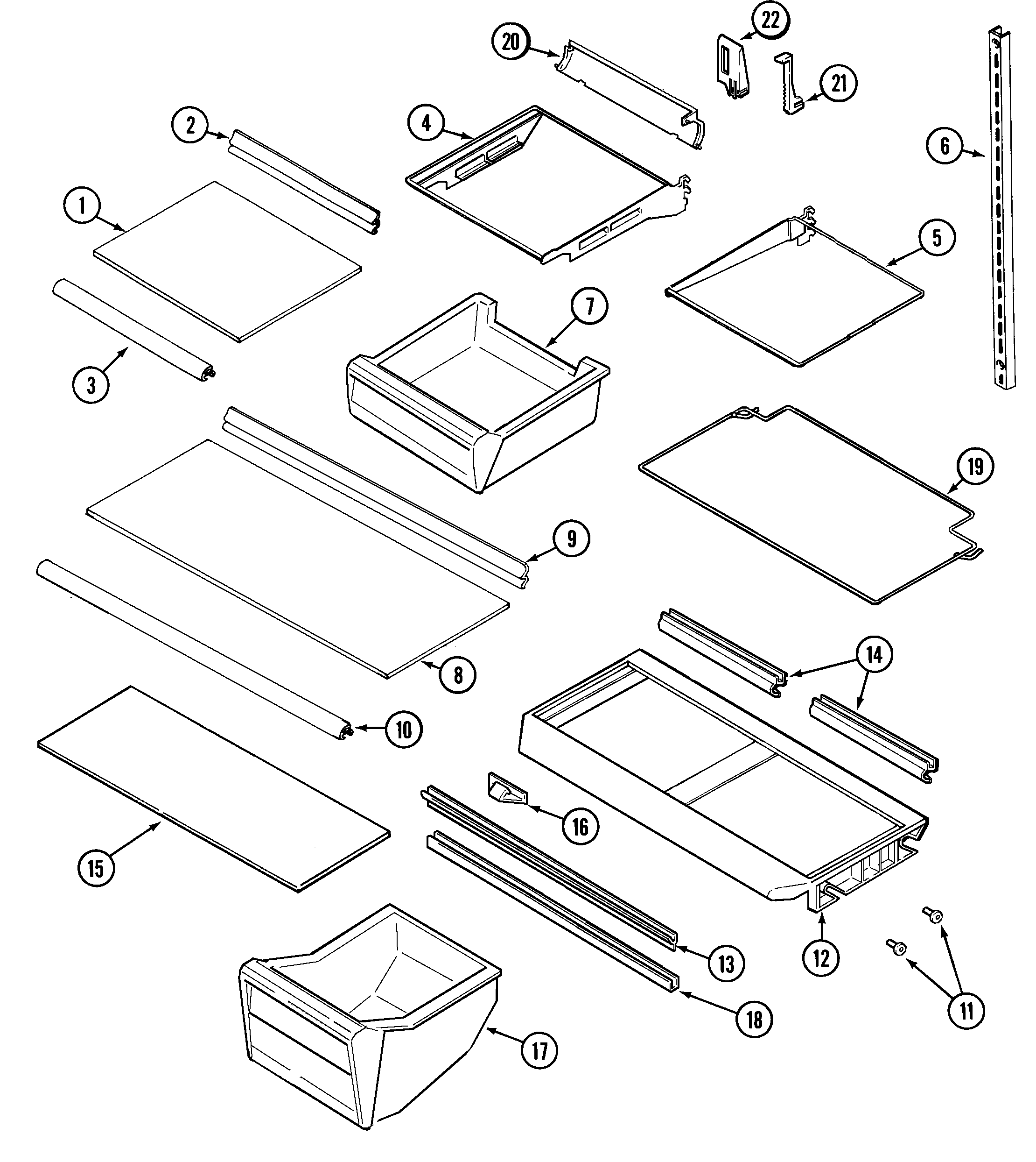 Shelves & accessories (bisque)