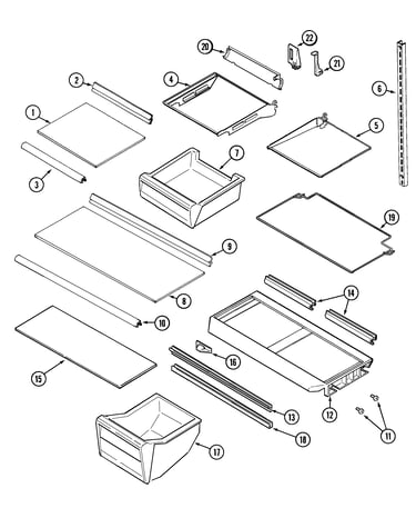 Shelves & accessories (bisque)
