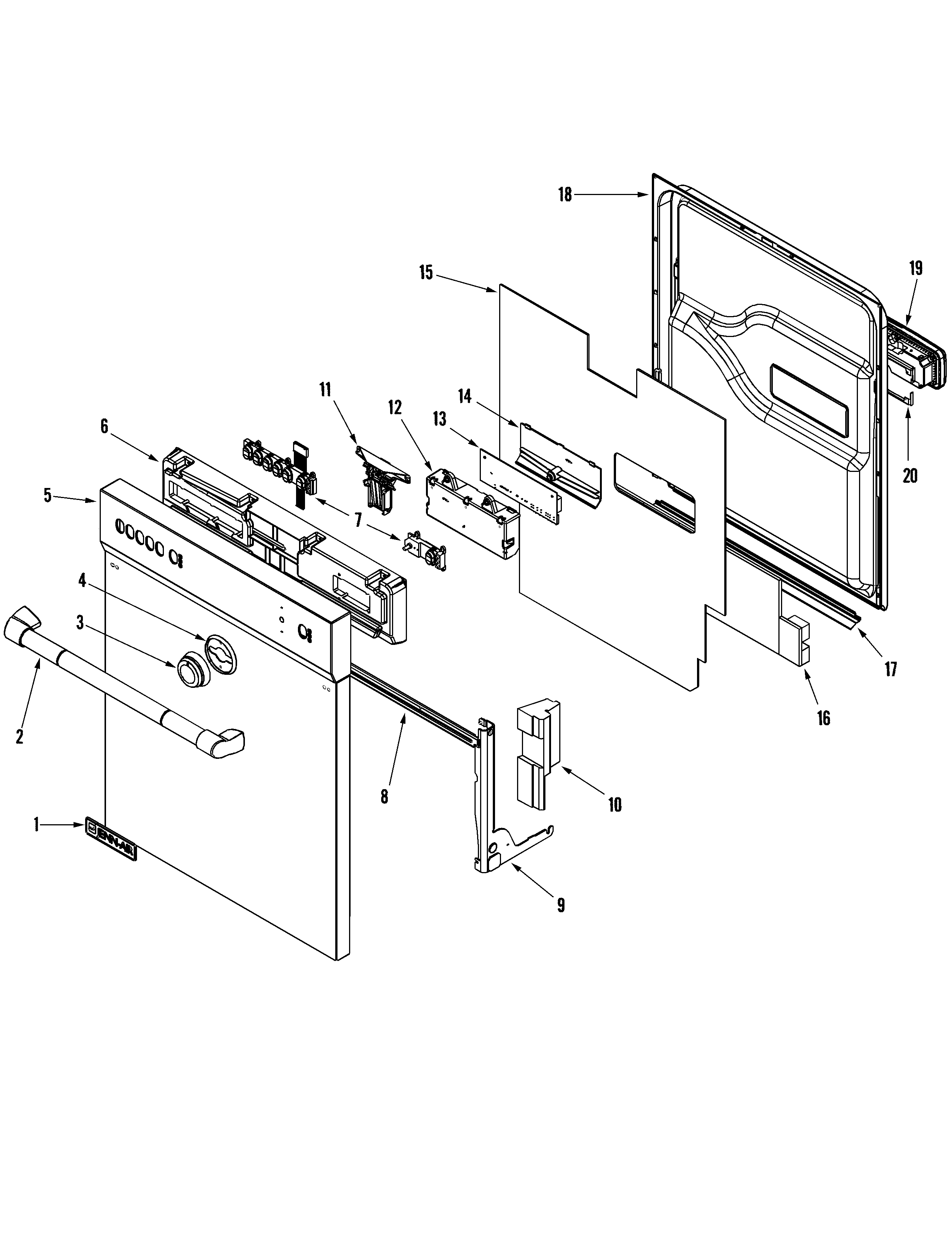 CONTROL PANEL & DOOR