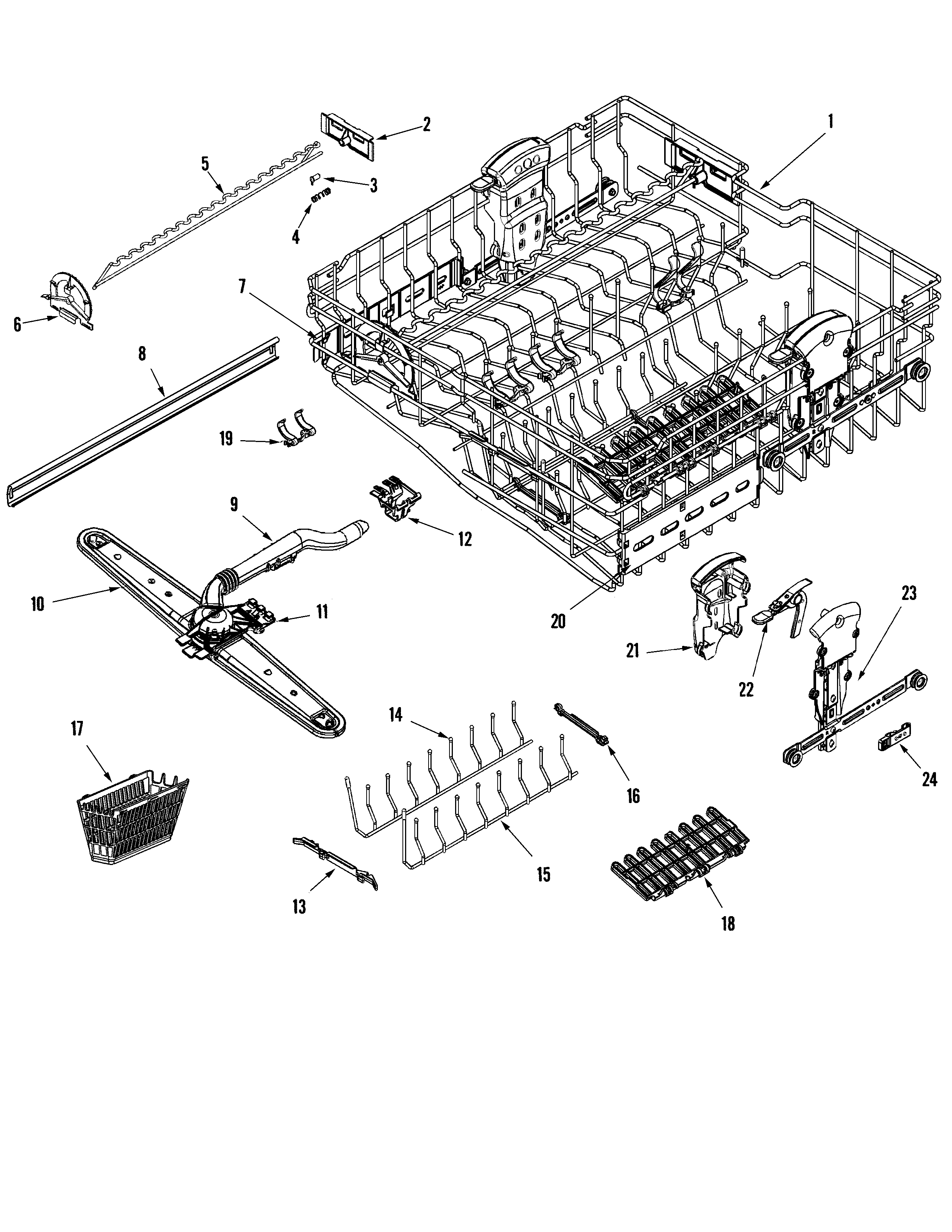 Rail & rack assembly (upr)