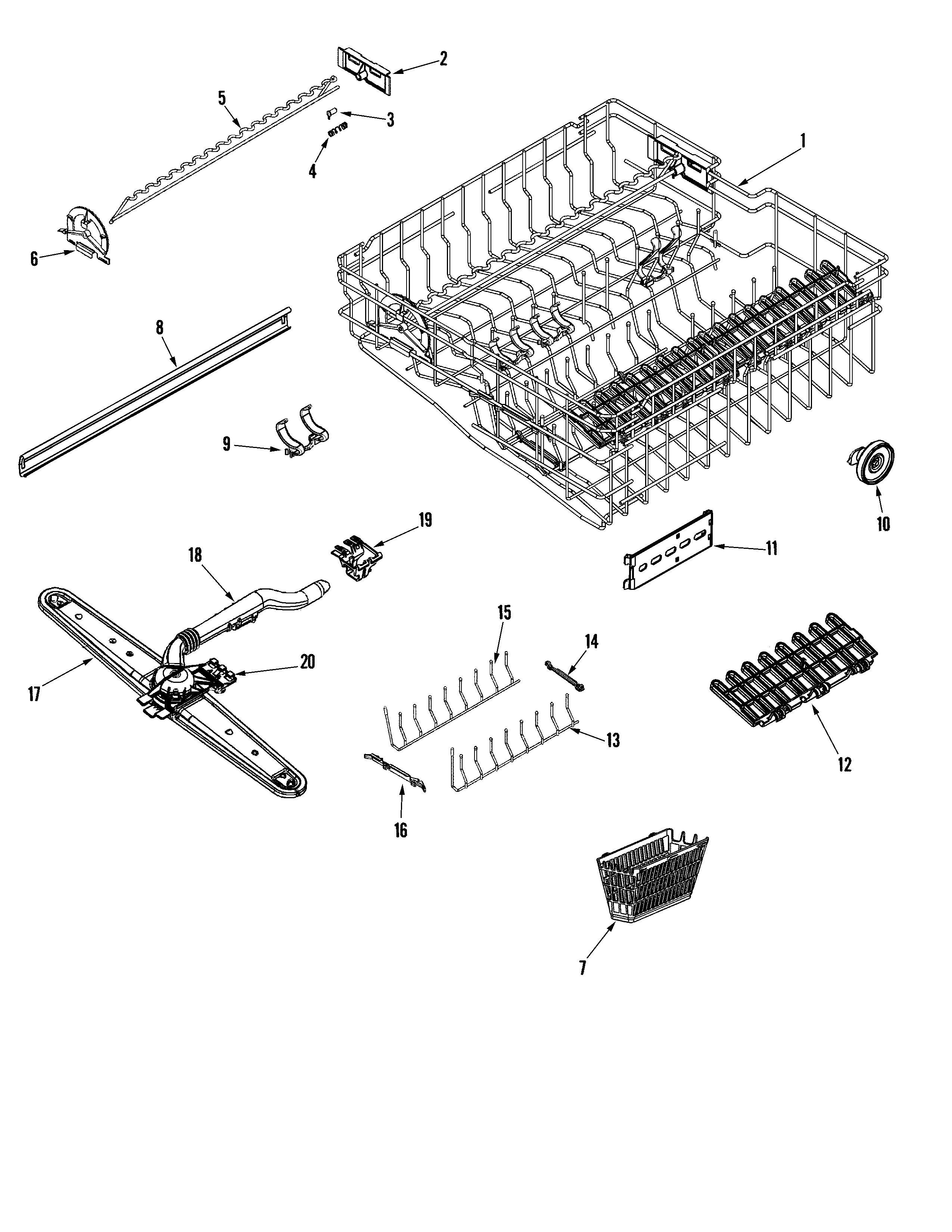 Rail & rack assembly (upr)