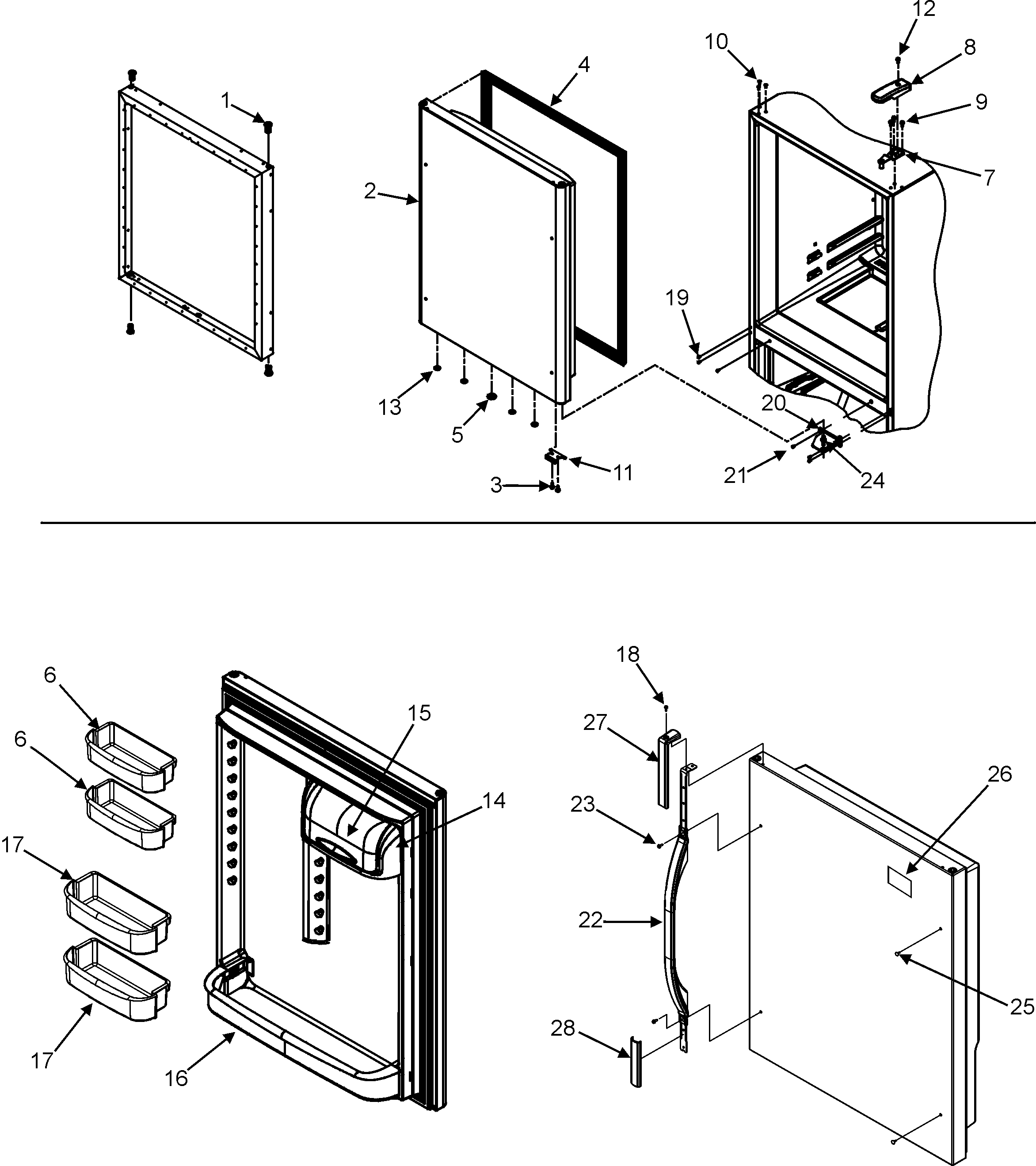 Refrigerator door
