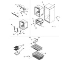 Maytag PBB1951HEQ interior cabinet & freezer shelves diagram