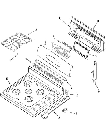 Control panel/top assembly